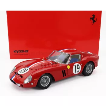   Kyosho - FERRARI 250 GTO 3.0L V12 COUPE TEAM PIERRE NOBLET N 19 2nd 24h LE MANS 1962 J.GUICHET - P.NOBLET RED WHITE BLUE