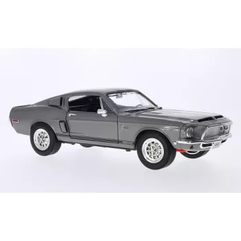 Lucky Diecast - Shelby GT-500KR grau/schwarz 1968 1:18