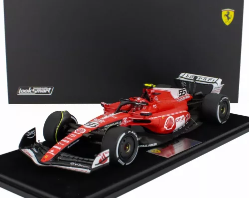 LookSmart - FERRARI F1  SF-23 TEAM SCUDERIA FERRARI N 55 USA LAS VEGAS GP 2023 CARLOS SAINZ RED WHITE BLACK
