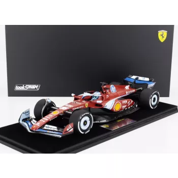   LookSmart - FERRARI F1  SF-24 TEAM SCUDERIA FERRARI N 16 3rd MIAMI GP 2024 CHARLES LECLERC - CON VETRINA - WITH SHOWCASE RED BLACK LIGHT BLUE