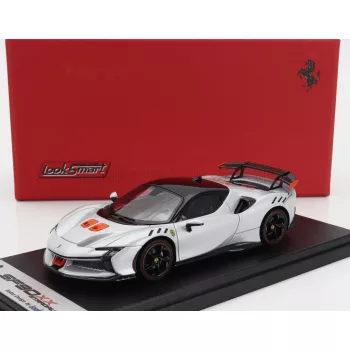   LookSmart - FERRARI SF90 XX STRADALE 2024 BIANCO ARTICO - WHITE MET ORANGE BLACK
