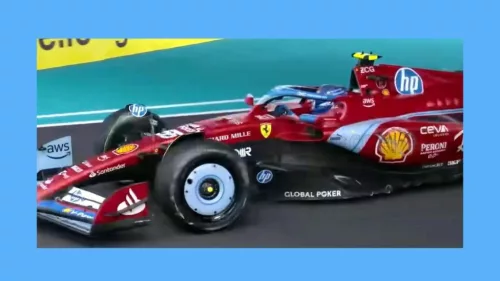 LookSmart - FERRARI F1  SF-24 TEAM SCUDERIA FERRARI N 55 5th MIAMI GP 2024 CARLOS SAINZ RED BLACK LIGHT BLUE
