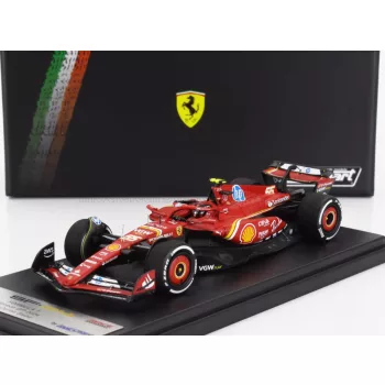   LookSmart - FERRARI F1  SF-24 TEAM SCUDERIA FERRARI N 55 3rd MONACO GP 2024 CARLOS SAINZ RED WHITE YELLOW