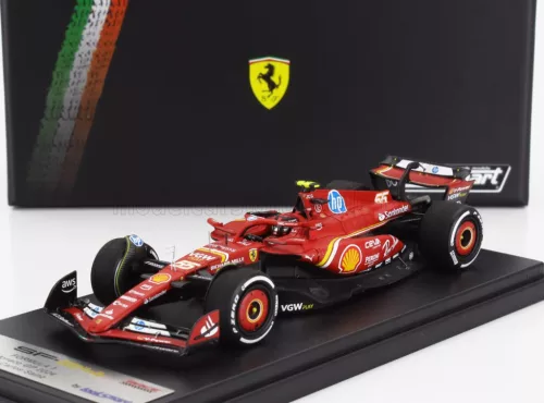 LookSmart - FERRARI F1  SF-24 TEAM SCUDERIA FERRARI N 55 3rd MONACO GP 2024 CARLOS SAINZ RED WHITE YELLOW