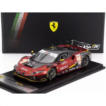   LookSmart - FERRARI 296 GT3 3.0L TURBO V6 TEAM JMW MOTORSPORT N 66 24h LE MANS 2024 GIACOMO PETROBELLI - LARRY TEN VOORDE - SALIH YOLUC RED BLACK