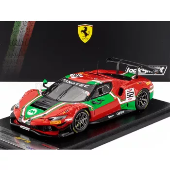   LookSmart - FERRARI 296 GT3 3.0L TWIN TURBO V6 TEAM AF CORSE N 52 24h SPA 2024 ANDREA BERTOLINI - JEF MACHIELS - LOUIS MACHIELS - TOMMASO MOSCA RED GREEN