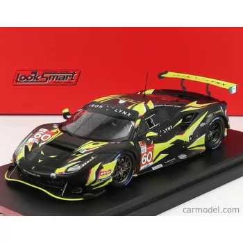   Looksmart - Ferrari 488 Gte Iron Lynx Team N 60 24H Le Mans 2021 Raffaele Giammaria - Paolo Ruberti - Claudio Schiavoni Matt Black Yellow