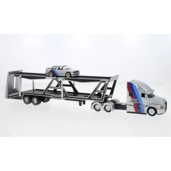 Maisto - Mack Autotransporter, silber/Dekor, 1:64