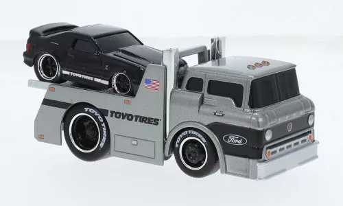 Maisto - Maisto, Ford C600 Flatbed, silber/schwarz, 1966, 1:64