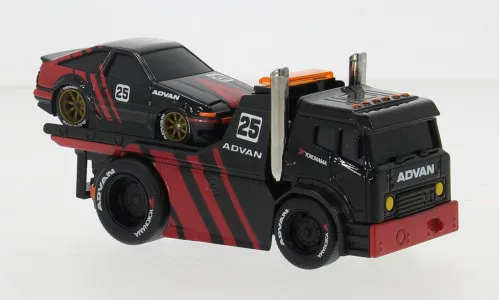Maisto - Maisto, JDM Flatbed, schwarz/rot, 1983, 1:64