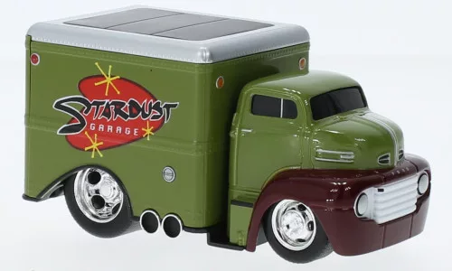 Maisto - Maisto, Ford Coe Box Truck, dunkeloliv/dunkelrot, 1950, 1:64