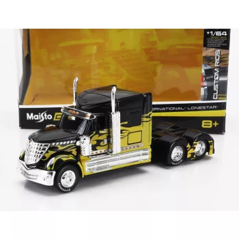   Maisto - INTERNATIONAL LONESTAR TRACTOR TRUCK 3-ASSI 2010 BLACK YELLOW