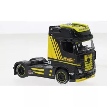   Maisto - Maisto, Mercedes Actros 1851 MP4 Gigaspace, schwarz/gelb, 1:64