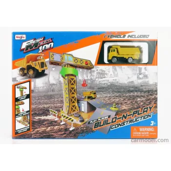   Maisto - Accessories Diorama - Set Build Construction With Truck Yellow Grey
