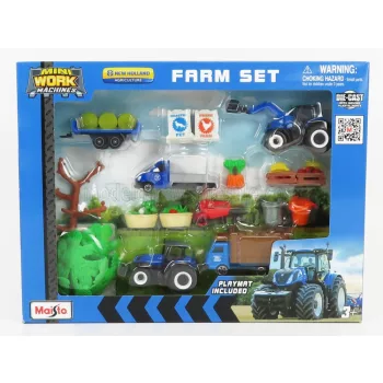   Maisto - New Holland Farm Set T7-315 Tractor With Accessories 2018 Various