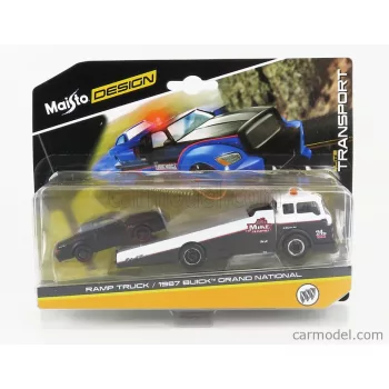   Maisto - Buick Grand National 1987 With Rump Truck Matt Black White