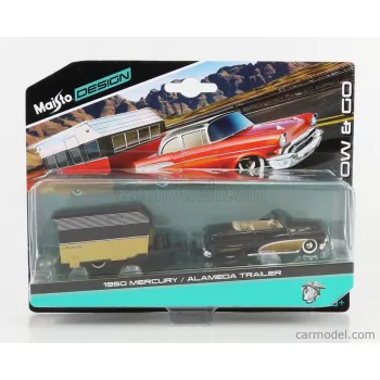 Maisto - Mercury Cabriolet With Roulotte 1950 Gold Black