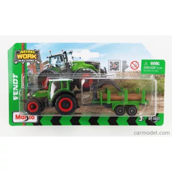 Maisto - Fendt 209 Vario Tractor With Trailer 2022 Green