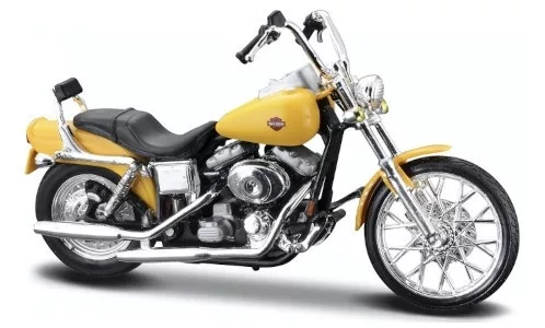 Maisto - Maisto, Harley Davidson FXDWG Dyna Glide Wide, gelb, 2001, 1:18