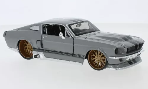 Maisto - Maisto, Ford Mustang GT Tuning, hellgrau/schwarz, 1967, 1:24