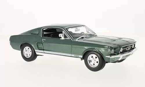 Maisto - Ford Mustang GTA Fastback, dunkelgrün, 1967, 1:18