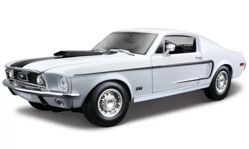 Maisto - Ford Mustang GT Cobra Jet, weiss/schwarz, 1968, 1:18