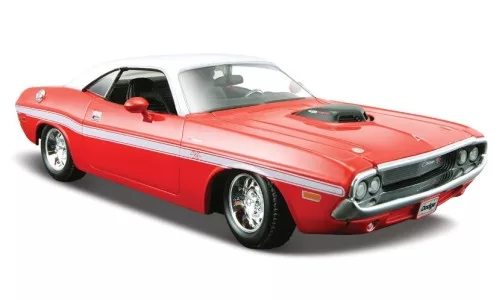 Maisto - Dodge Challenger R/T rot/weiss 1970 1:24