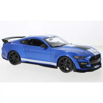 Maisto - Ford Mustang Shelby GT500, blau/weiss, 2020, 1:18