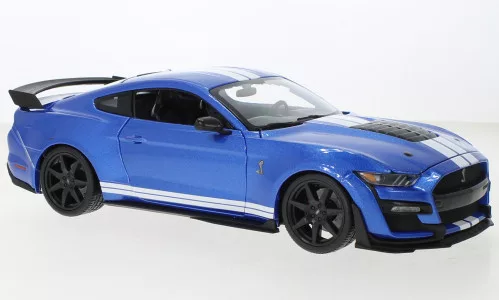 Maisto - Ford Mustang Shelby GT500, blau/weiss, 2020, 1:18