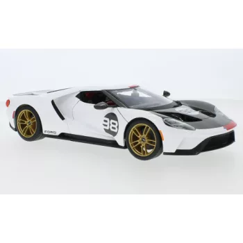 Maisto - Ford GT Heritage Edition, weiss/Dekor, 2021, 1:18