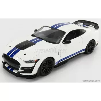 Maisto - Ford Usa Mustang Shelby Gt500 Coupe 2020 White Blue