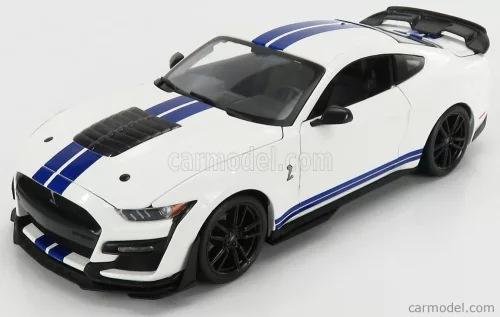 Maisto - Ford Usa Mustang Shelby Gt500 Coupe 2020 White Blue