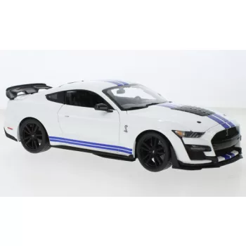 Maisto - Ford Mustang Shelby GT500, weiss/blau, 2020, 1:18