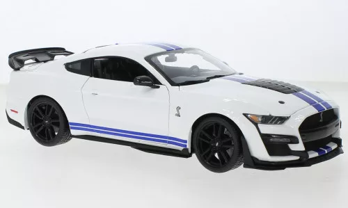 Maisto - Ford Mustang Shelby GT500, weiss/blau, 2020, 1:18