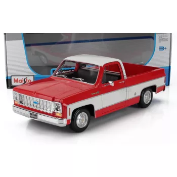   Maisto - CHEVROLET C-10 PICK-UP CHEYENNE SUPER 1974 RED WHITE