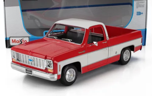 Maisto - CHEVROLET C-10 PICK-UP CHEYENNE SUPER 1974 RED WHITE