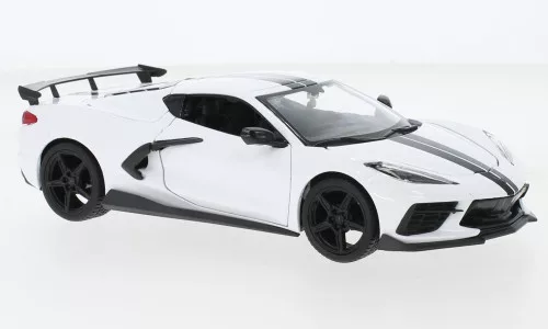 Maisto - Maisto, Chevrolet Corvette Stingray (C8), weiss, 2020, 1:24