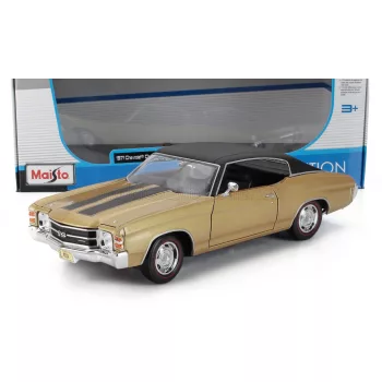 Maisto - CHEVROLET CHEVELLE SS 454 COUPE 1971 GOLD MET BLACK