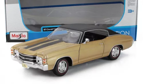 Maisto - CHEVROLET CHEVELLE SS 454 COUPE 1971 GOLD MET BLACK
