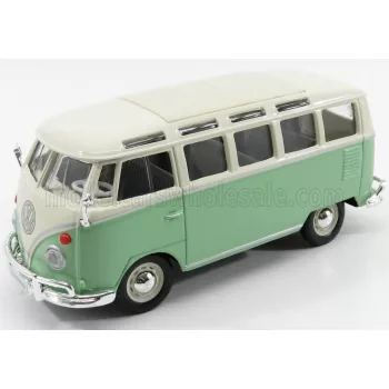   Maisto - VOLKSWAGEN T1 SAMBA MINIBUS 1962 VERY LIGHT GREEN WHITE