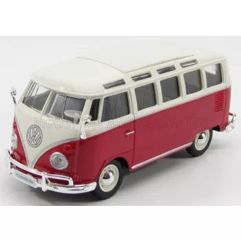 Maisto - VOLKSWAGEN T1 SAMBA MINIBUS 1962 RED IVORY