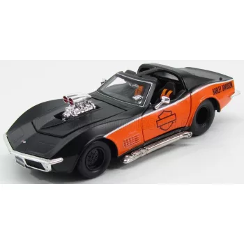   Maisto - CHEVROLET CORVETTE SPIDER HARLEY DAVIDSON CUSTOM 1970 BLACK ORANGE