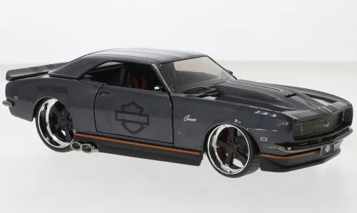 Maisto - Maisto, Chevrolet Camaro Z28, dunkelgrau, 1968, Harley-Davidson, 1:24