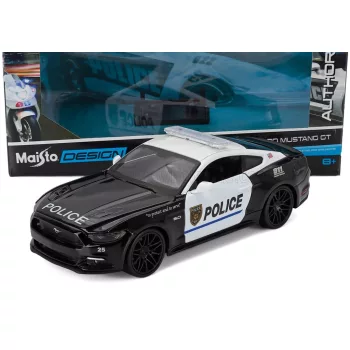   Maisto - FORD USA MUSTANG COUPE 5.0 GT HIGHWAY PATROL POLICE 2015 BLACK WHITE