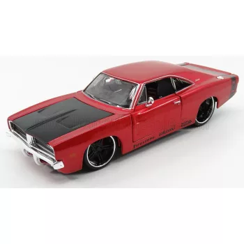 Maisto - DODGE CHARTGER R/T COUPE 1969 RED MET BLACK