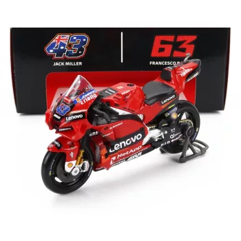   Maisto - DUCATI DESMOSEDICI GP22 TEAM LENOVO N 43 MOTOGP SEASON 2022 JACK MILLER RED