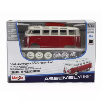 Maisto - VOLKSWAGEN T1 SAMBA MINIBUS 1962 RED IVORY