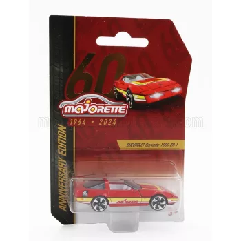 Majorette - CHEVROLET CORVETTE ZR-1 SPIDER 1990 RED YELLOW