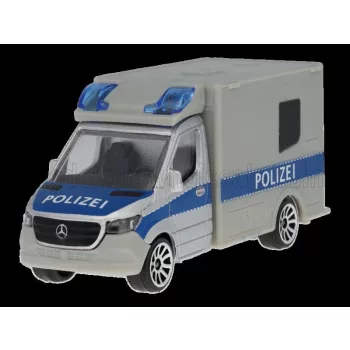   Majorette - MERCEDES BENZ SPRINTER VAN POLIZEI 2018 SILVER BLUE