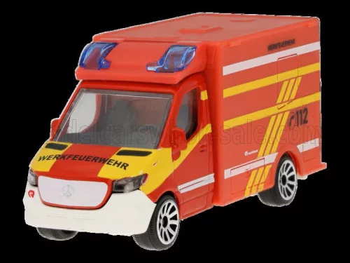 Majorette - MERCEDES BENZ SPRINTER VAN FEUERWEHR 2018 RED YELLOW WHITE